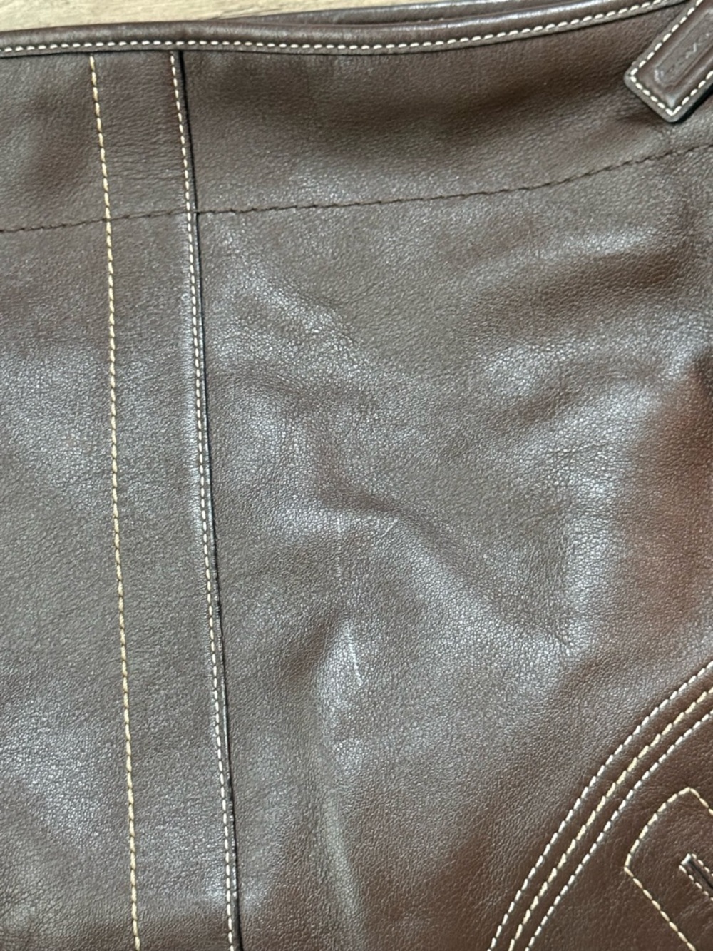 COACH Vintage Hobo E06I-8A03 Chocolate Brown Calfskin Leather - Picture 6 of 11